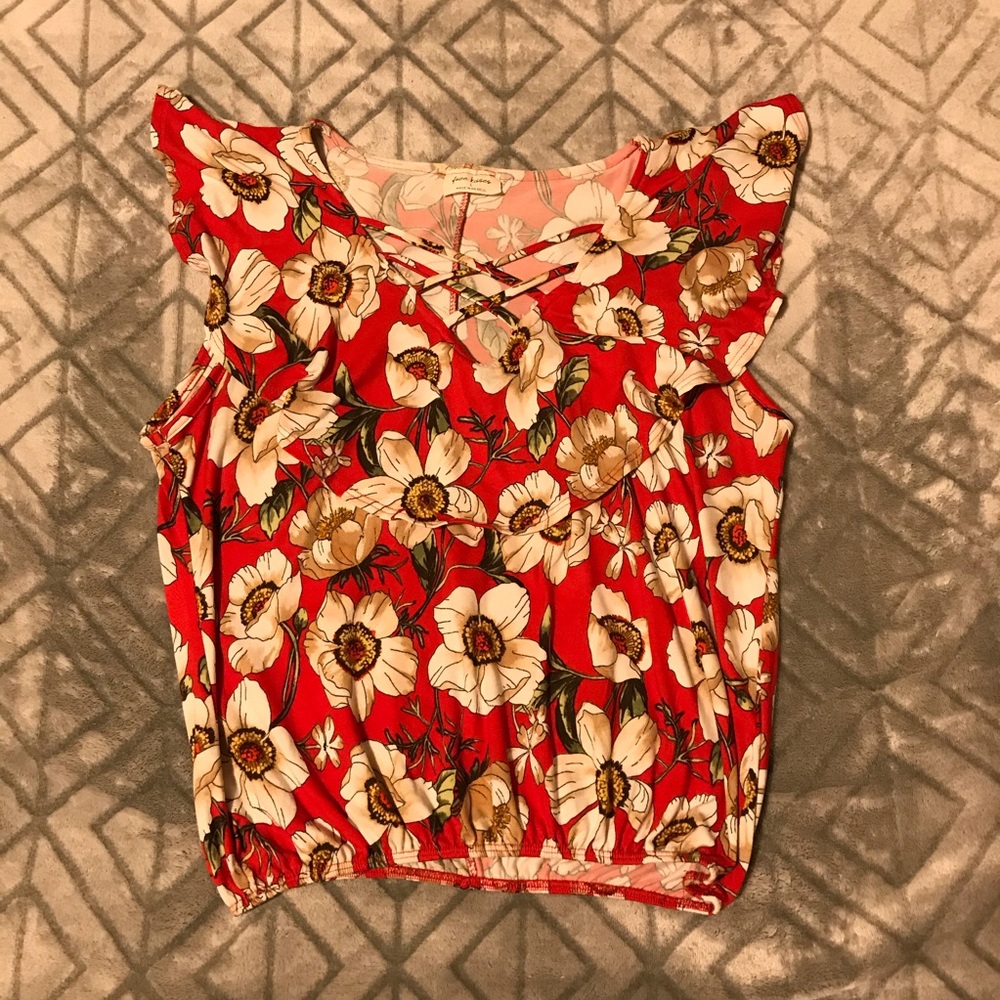 🌸Red Floral Shirt